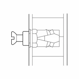 Proširiva matica za kompaktne ploče M6 / Mesing - 20 kom