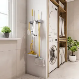 Univerzalna vješalica za metle i mopove / Siva