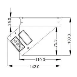 Izvlačna utičnica s kabelskom uvodnicom VERSAFLAP 3x230V / Aluminij