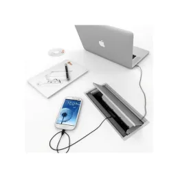 Izvlačna utičnica s kabelskom uvodnicom VERSAFLAP 3x230V / Aluminij