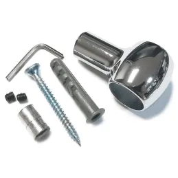 Zidni nosač za viseću šipku / sjajni krom