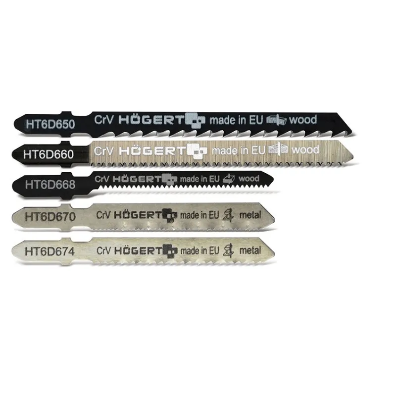Set listova za ubodnu pilu za drvo i željezo HOGERT - 5 kom
