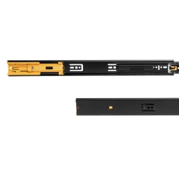 Ležajna vodilica 45 mm s ublaživačem ELEGANT / Crna mat