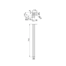 Set stonih nogu ELISEUM / Bijela mat - 4 kom