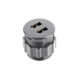 Interijer 2 x USB punjač za stol 35 mm / Srebrna