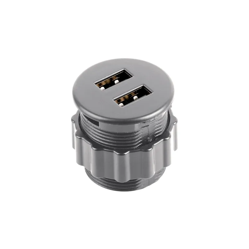 Interijer 2 x USB punjač za stol 35 mm / Srebrna