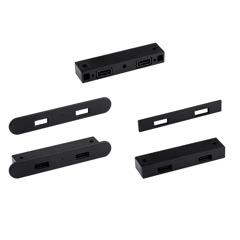 2 x USB modul za punjenje za namještaj / Crna mat