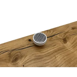 Drvena ručka knop ARSIA / Bijela - uzorak rešetke