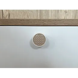 Drvena ručkica knop ARSIA / Bijela - trokuti