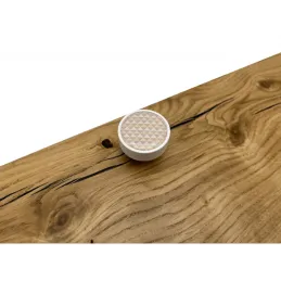 Drvena ručkica knop ARSIA / Bijela - trokuti