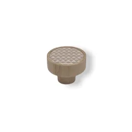 Drvena ručkica knopka ARSIA / Buk - bež trokuti