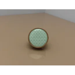 Drvena ručkica knop ARSIA / Bukva - zeleni trokuti