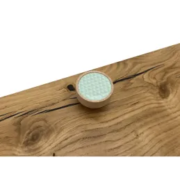 Drvena ručkica knop ARSIA / Bukva - zeleni trokuti