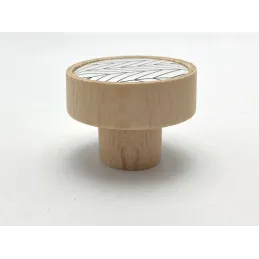 Drvena ručka knopka ARSIA / Buk - crna jela