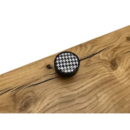 Drvena ručka knopka ARSIA / Crna - dizajnerski motiv