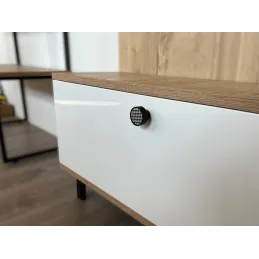 Drvena ručka knopka ARSIA / Crna - dizajnerski motiv