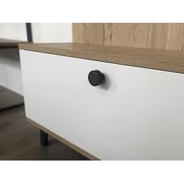 Drvena ručka knopka ARSIA / Crna - motiv crna jela