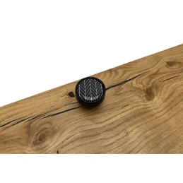 Drvena ručka knopka ARSIA / Crna - motiv crna jela