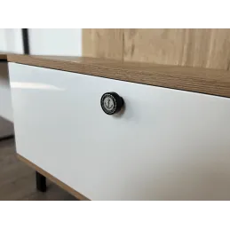 Drvena ručka knopka ARSIA / Crna - motiv sidro