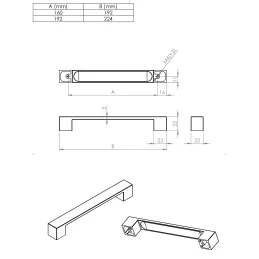 Ručka VENTO / Crna mat