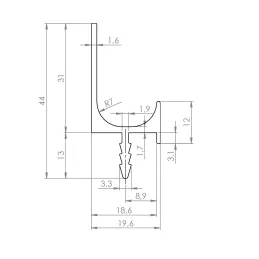 Profil za urezivanje JAMES / Crna mat