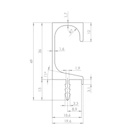 Profil za urezivanje AGOS / Mat bijela