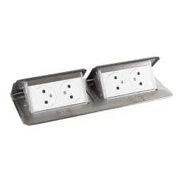 Izvlačna električna utičnica POP-UP dvostruka 4x230V / Nehrđajući čelik