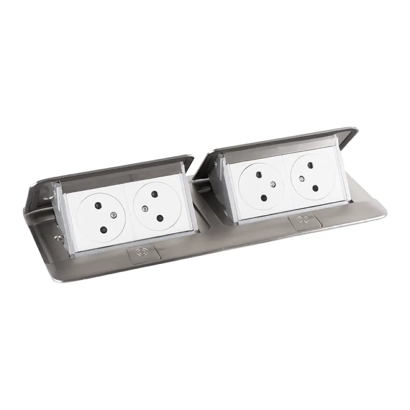 Izvlačna električna utičnica POP-UP dvostruka 4x230V / Nehrđajući čelik