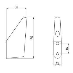 Vješalica TEAR / Mat bijela