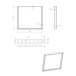 Stolne noge EUROS - par / Crna mat