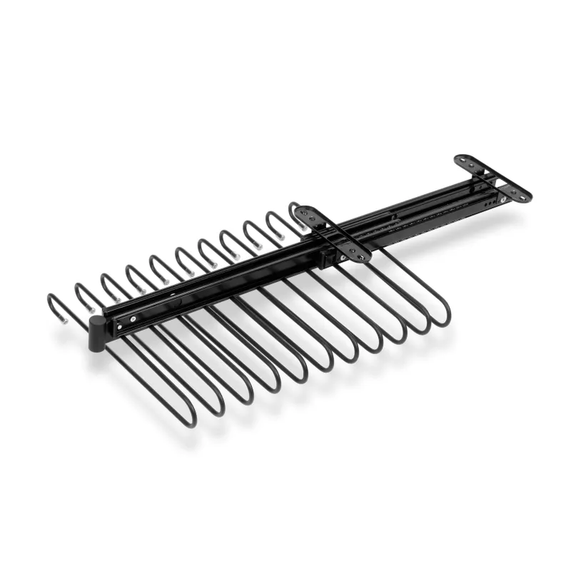 Izvlačna vješalica za hlače ALMA / Crna mat