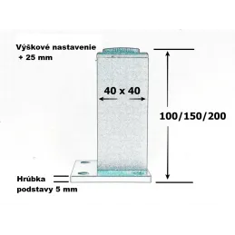 Namještajna nožica QUAD / Bijela mat