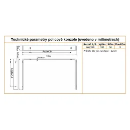 Držač police VIGO / Crna mat