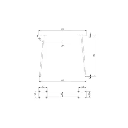 Stolne noge HUNT / Crna mat
