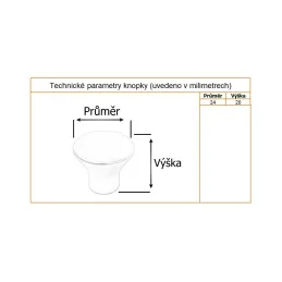 Ručka knopka HELGA / Matirano zlato