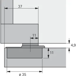 Nadgradna šarka OPTIMAT PLUS