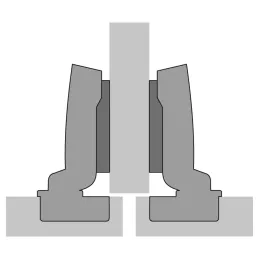 Polunadložna spojka za otvaranje bez ručki - bez ublaživača 110° SENSYS