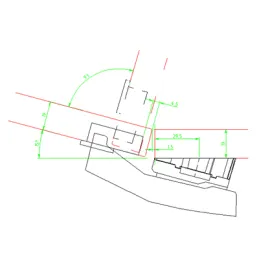 Závjes 90° za slijepi kut s prigušivanjem Sensys W90 / Silent system