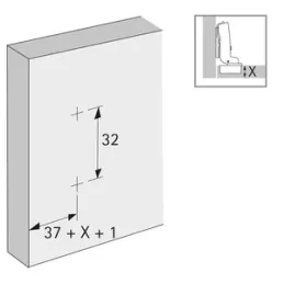 Podložak za zavjese na samorezne vijke HETTICH CLIP
