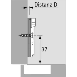 Podložak za zavjese na samorezne vijke HETTICH CLIP