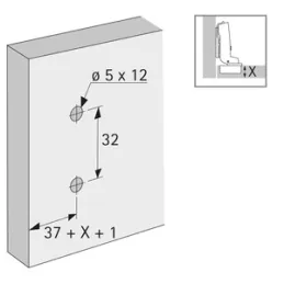 Podloga za ovjes s eurovijcima HETTICH CLIP