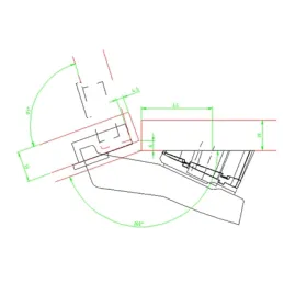 Ugaona podloška za šarke HETTICH