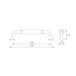 Ručka VIGO / Starocrna