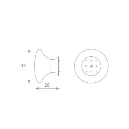 Ručka gumb VIGO / Staro zlatna