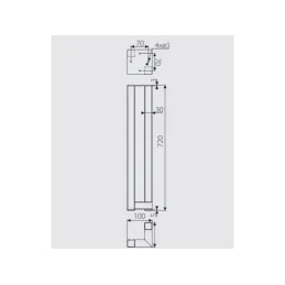 Stolna noga MARK / Crna mat