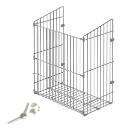 Košara za rublje s preklopnim mehanizmom / siva plastika