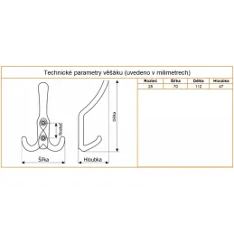 Rustikalna vješalica KARIBA / Crna bakrena