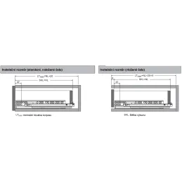 Skriveni potpuni izvlačivi LEVEL SLIDE WOOD s ublaživačem i ručkama / 35kg
