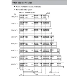 Skriveni potpuni izvlačivi LEVEL SLIDE WOOD s ublaživačem i ručkama / 35kg