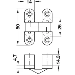 Posebna skrivena šarka za ugradnju VICI